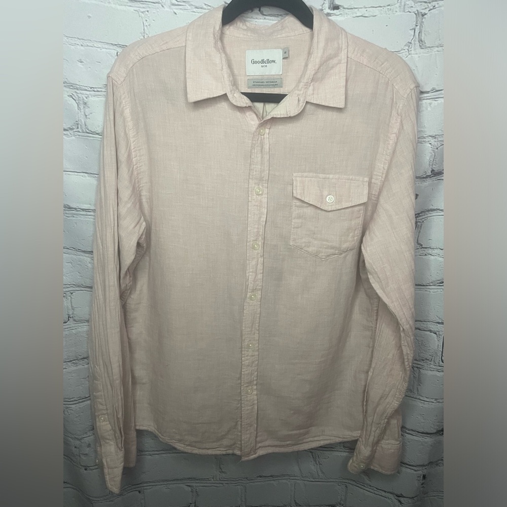 Goodfellow & Co Men's Soft Pink Button Down Shirt